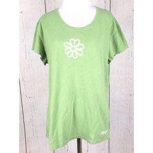 Life is Good Embroidered Daisy Tee